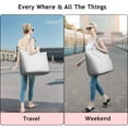 thumbnail image 5 of Black White Checkerboard Checkered Pattern Travel Tote Bags for Women Carry On,Large Weekender Bags for Women Travel,Multi Functional Duffle Bag for Work,Shopping,Sports, 5 of 5