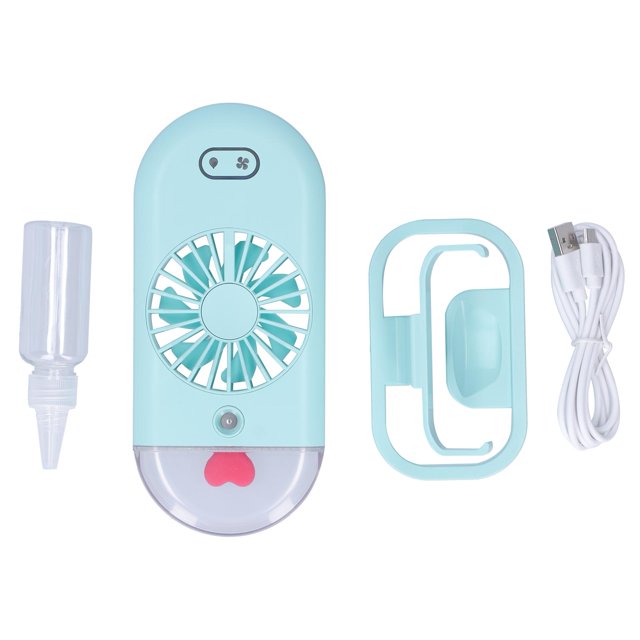 Ventilador de niebla de agua 2 en 1, miniventilador de pulverización humidificador de mano con carga USB para oficina en casa