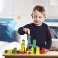thumbnail image 2 of Juego de bloques de construcción de madera Melissa & Doug 200 bloques 4 colores 9 formas, 2 of 5