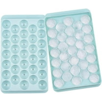 Food-Grade Silicone Ice Cube Tray with Lid and Storage Bin for Freezer, Easy-Release 36 Small Nugget Ice Tray with Spill-Proof Cover&Bucket, Flexible Ice Cube Molds with Ice Container, Scoop Cover
