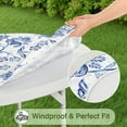 thumbnail image 5 of Round Picnic Table Cloth 100% Waterproof & Oil Proof, Elastic Fitted Table Cover for 36"-44" Round Tables, for Dining, Camping, Outdoor, 5 of 7