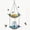 Dark Gray, variant on Hanging Solar Bird Bath Fountain, Solar Powered Cascading Outdoor Water Fountain, Hanging Bird Bath with Water for Outdoors Garden Patio Backyard Lawn Decor