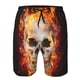 thumbnail image 3 of Balery Satanic Skull Traje de Baño Estilo Hawaiano para Hombre, Shorts de Secado Rápido con Bolsillos-XX-Large, 3 of 6