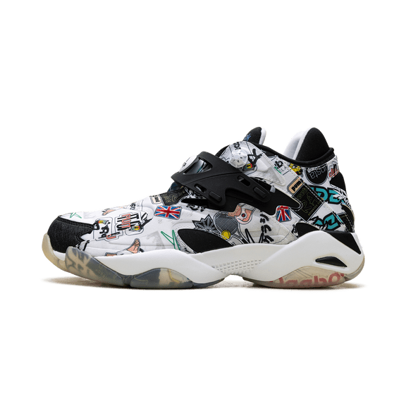 REEBOK MENS Pump Court "Sticker City" FW7826 from Stadium Goods