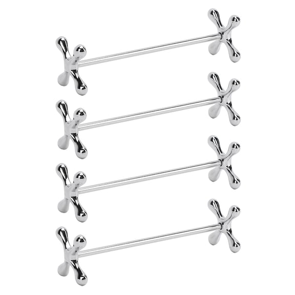 BOKYAN 4‑Pack Stainless Steel Chopsticks & Utensil Rest – Slip‑Resistant, Multifunctional Pillow for Spoons, Forks & Knives