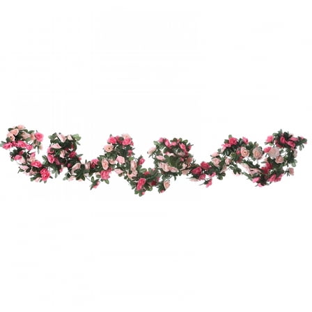 ZULAR Flower Garland,Rose Vine Artificial Flowers Hanging Rose Ivy Garland for Room Wall Decor Hanging Baskets Wedding Arch Garden Background Decor