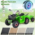 thumbnail image 2 of Gymax Kids Electric ATV Car 6V Battery-Powered Ride on Toy w/Removable Back Trailer Green, 2 of 7