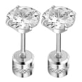thumbnail image 1 of GAXIRE 1 par de pendientes unisex pequeños para mujer, con diamantes de imitación, joyería, 1 of 7