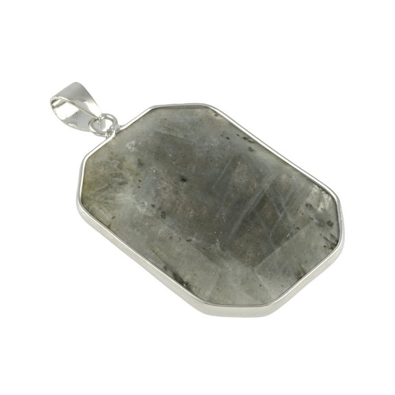 Faceted Labradorite Rectangle Pendant by Bead Landing
