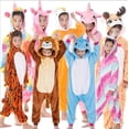 thumbnail image 2 of Pijamas navideños de unicornio para niños y niñas, ropa de dormir de invierno con diseño de animales, 2 of 2