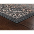 thumbnail image 7 of Mainstays India Medallion Textured Gray Coral Indoor Living Room Area Rug, 7' x 10', 7 of 7
