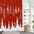 thumbnail image 4 of Merry Christmas Decor Shower Curtain Set,White Fir Tree with Holidays Objects in Red Polyester Shower Curtain for Shower Stall Bathroom Waterproof with 12 Hooks 72x72 Inch, 4 of 6