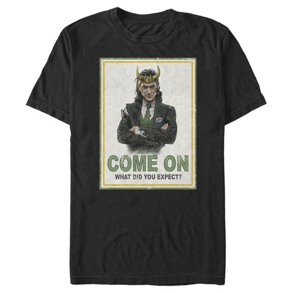 Men's Marvel Come On What Did You Expect Poster Graphic Tee Black Large