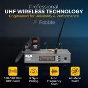 CAD Audio WX1000BP Wireless Bodypack Microphone System (510-570 MHz) Bundle with TX1000HH Handheld Microphone Transmitter, Lavalier Mic, Headset Mic, and 1/4 Guitar Cable for Stage & Vocals