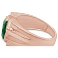 thumbnail image 3 of AFFY 8x10 mm Simulated Birthstone Men's Ring Emerald In 14K Rose Gold Plated 925 Sterling Silver. Ring Size 11, 3 of 6