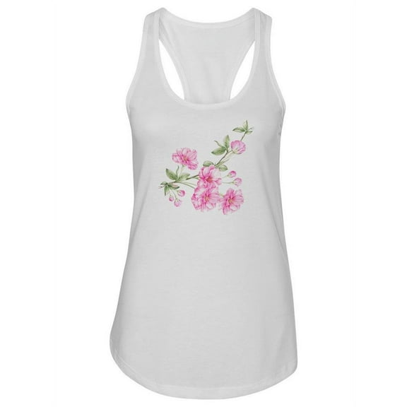 Cherry Blossom Racerback Tank Women -Image by Shutterstock, Female x-Large