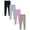 LILAC, variant on Kids Girls Fall Fashion Stretch Leggings Comfortable Bottoms Set 4 Pack Bundle
