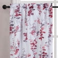 thumbnail image 5 of Kitchen Valance & Tier Curtain Set, Light Filtering Curtains, Floral White/Berry, 5 of 5