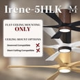 thumbnail image 2 of Matthews Fans - Irene-5HLK Five Blade Flush Mount Ceiling Fan with Integrated, 2 of 7