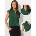 thumbnail image 2 of Blusa Básica Sin Mangas Con Cuello En V Para Oficina De Trabajo Para Mujer Verde M, 2 of 5