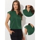 thumbnail image 2 of Blusa Básica Sin Mangas Con Cuello En V Para Oficina De Trabajo Para Mujer Verde XS, 2 of 5