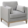 thumbnail image 3 of Jennifer Taylor Home Knox 36" Modern Farmhouse Performance Velvet Large Living Room Accent Arm Chair in Opal Grey, 3 of 14