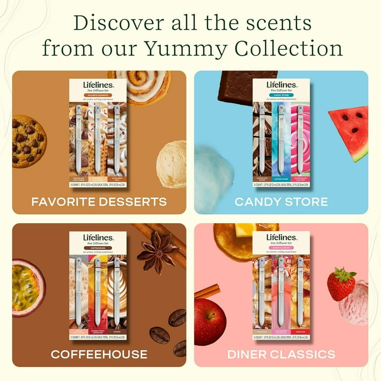 Lifelines Pen Diffuser Set, Spiced Chai Latte Scent, 1mm Black