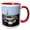Red/White, variant on 3drose, the Uss Truman Naval Ship.jpg, 11oz Two-tone Green Mug