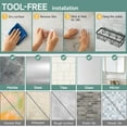 thumbnail image 4 of Ophanie Adhesive Shower Caddy 6 Count, Large Capacity Bathroom Organizers and Storage, No Drilling Wall-Mounted Basket, Black, 4 of 9