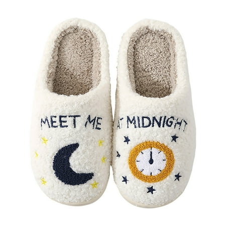 

Couples Holiday Printed Cotton Slippers For Men And Women Warm Slippers At Home