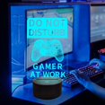 thumbnail image 3 of Do Not Disturb Gamer at Work Night Light,Gamepad Graphic Video Games Gamer Gift Funny 3D Illusion Lamp 16 Colors Changing Touch & Remote Control for Men Teenagers and Kids, 3 of 8
