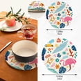 thumbnail image 3 of Flamingo 2 Pack Pot Holders Trivets, Heat Resistant Hot Pads for Kitchen Table Decoration Trivets for Hot Dishes/Pot/Bowl/Teapot/Hot Pot Holders, 7" + 9.45", 3 of 7
