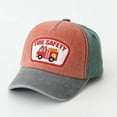 thumbnail image 2 of Huowey Hat Adjustable Fire Truck Color Splicing Baseball Cap For Kids Outdoor Play Children Cap, 2 of 3