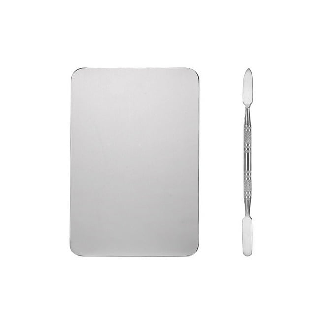Makeup Palette Artist Mixing Tray with Shape Makeup Palette Smooth Spatula Nail Art Holder Color Paint Tool for Foundation Eye Shadow Cream Square shape