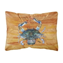 Carolines Treasures 8144PW1216 Crab Canvas Fabric Decorative Pillow, 12H x16W, multicolor
