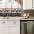 thumbnail image 4 of Ergode Rooster - Printed Tier and Swag Window Curtain Set - 57x36 - Burgundy, 4 of 5