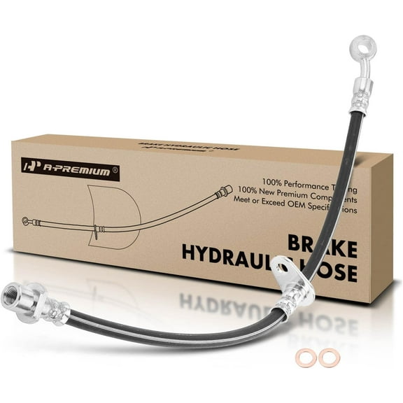 A-Premium Front Passenger Brake Hydraulic Hose Compatible with Honda Models - CR-V 1997 1998 1999 2000 2001 2.0L - Replace# 01464S10010