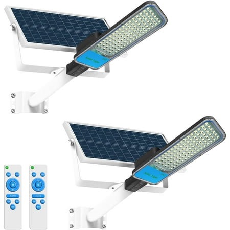 

200W Solar Street Light with Motion Sensor 192PCS LED Security Flood Light Dusk to Dawn Outdoor Lighting Die-cast Aluminium IP67 Waterproof Solar Parking Lot Light for Yard Garden Patio