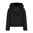 thumbnail image 4 of Royisotas Womens Puffer Jackets,Coats for Women,Long Sleeve Cropped Fall Hooded Zip up Coats,Black,Nylon,L, 4 of 6