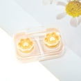 thumbnail image 5 of Unique Bargains 1 Set Contact Lens Case Contact Lens Container Contact Lens Carrier Yellow Cute Paw Pattern 2.68"x1.77"x1.1" Yellow, 5 of 5