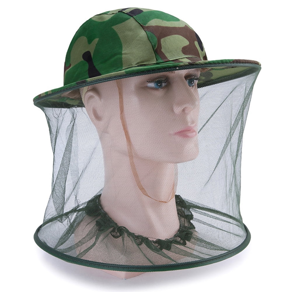 Outdoor Mosquito Resistance Bug Insect Bee Net Mesh Head Face Protector Cap Hat 
