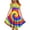 1208Red2463, variant on Rggeeun Toddler Girls Summer Dresses Double Layer Flutter Sleeve Flowy A-Line Dress Casual Gradient Midi Dresses Birthday O-Neck Sundress