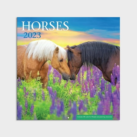 2023-12 Month Calendar-Horses 12x12 Hanging Wall Calendar by DaySpring