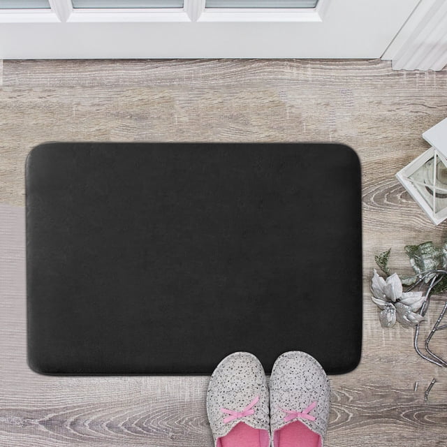 Velvet Solid Color Floor Mat-bathroom Living Room Entrance Water Absorbing And Non Slip Mat- Bedroom Floor Mat-carpet