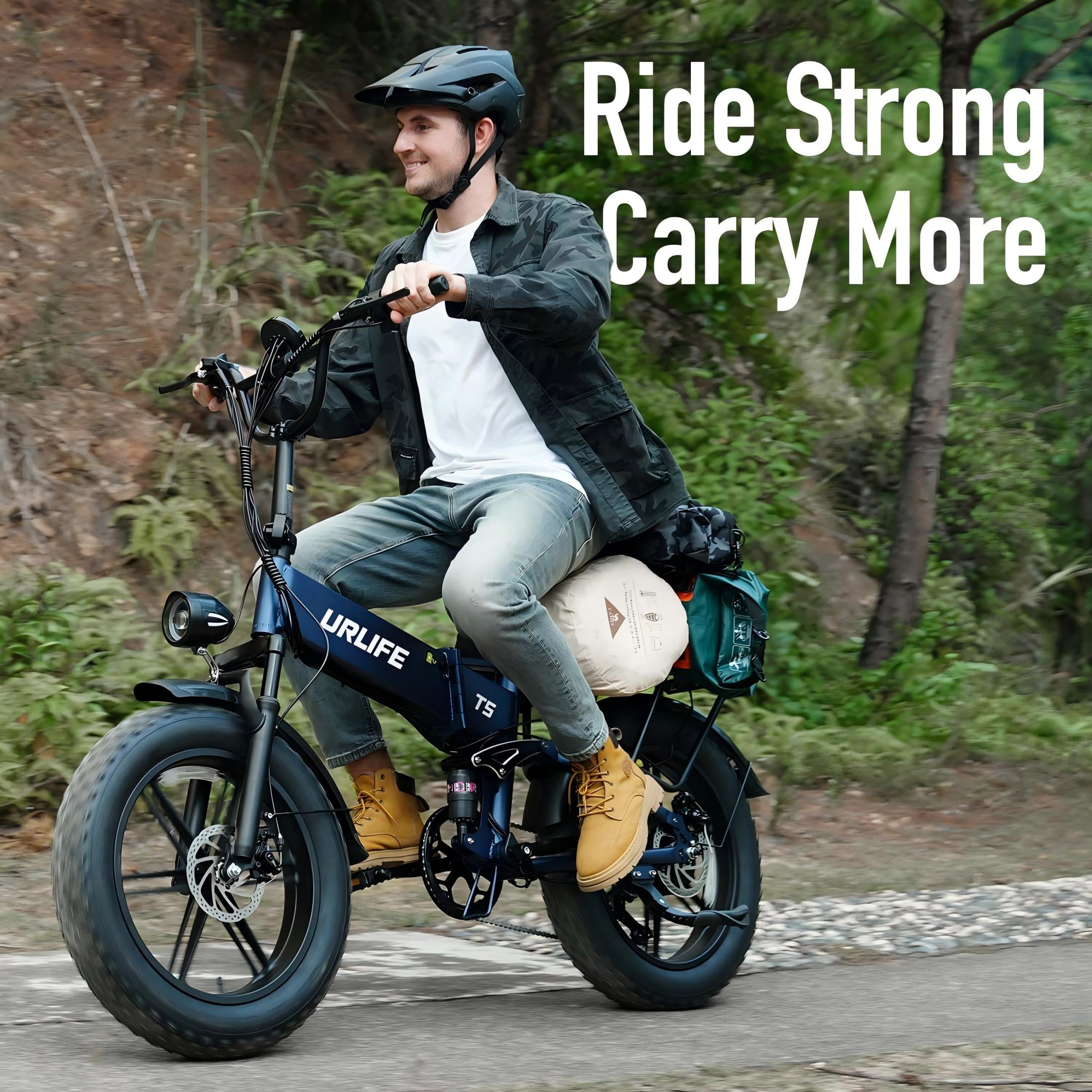 URLIFE 20"*4.0 Fat Tire Electric Bike for Adults,1500W Ebike, 48V Removable Battery, 80-Mile, 7-Speed & Full Suspension Mountain bike,UL2849-Blue