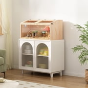 Coziwow Wooden Hamster Cage Small Animals House for Guinea Pigs Chinchillas W/ Acrylic Boards