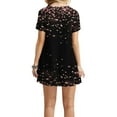 thumbnail image 6 of Lindreshi Summer Dresses for Women Clearance under 10.00 Fashion Women's Dresses Summer Casual Rounk Neck Short Sleeve Printing Dress, 6 of 6