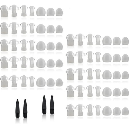 Hearing Aid Domes - Universal Domes for Hearing Aids - Sizes Small, Medium, Large & X-Large Earbud Replacements and BTE Hearing Sound Amplifiers, 2 Pack