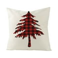 thumbnail image 1 of Fundas de almohada navideñas rojas, decoraciones navideñas de 18x18 pulgadas, feliz árbol de Navidad, copo de nieve, decoración navideña de invierno, cojín, 1 of 4