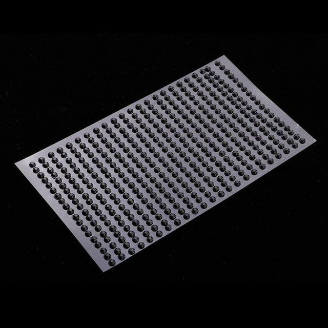 Baohd 5 Pcs Autocollants d'Embellissement de Gemmes en Strass Cristal Noir 4mm